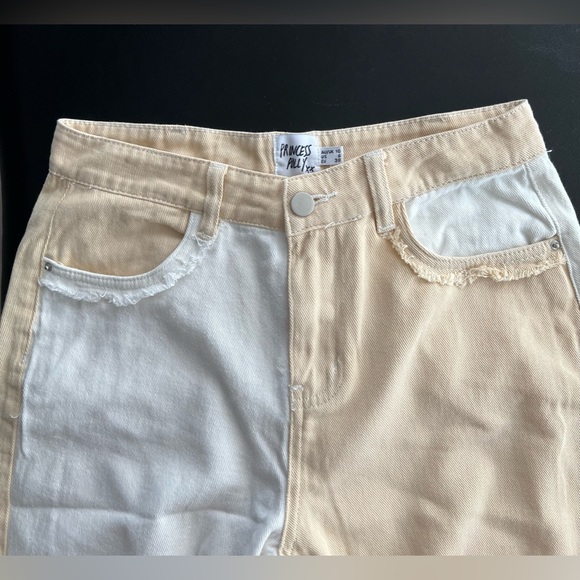 Princess Polly - OUTCAST STRAIGHT LEG PANEL JEANS BEIGE/WHITE - Picture 7 of 7